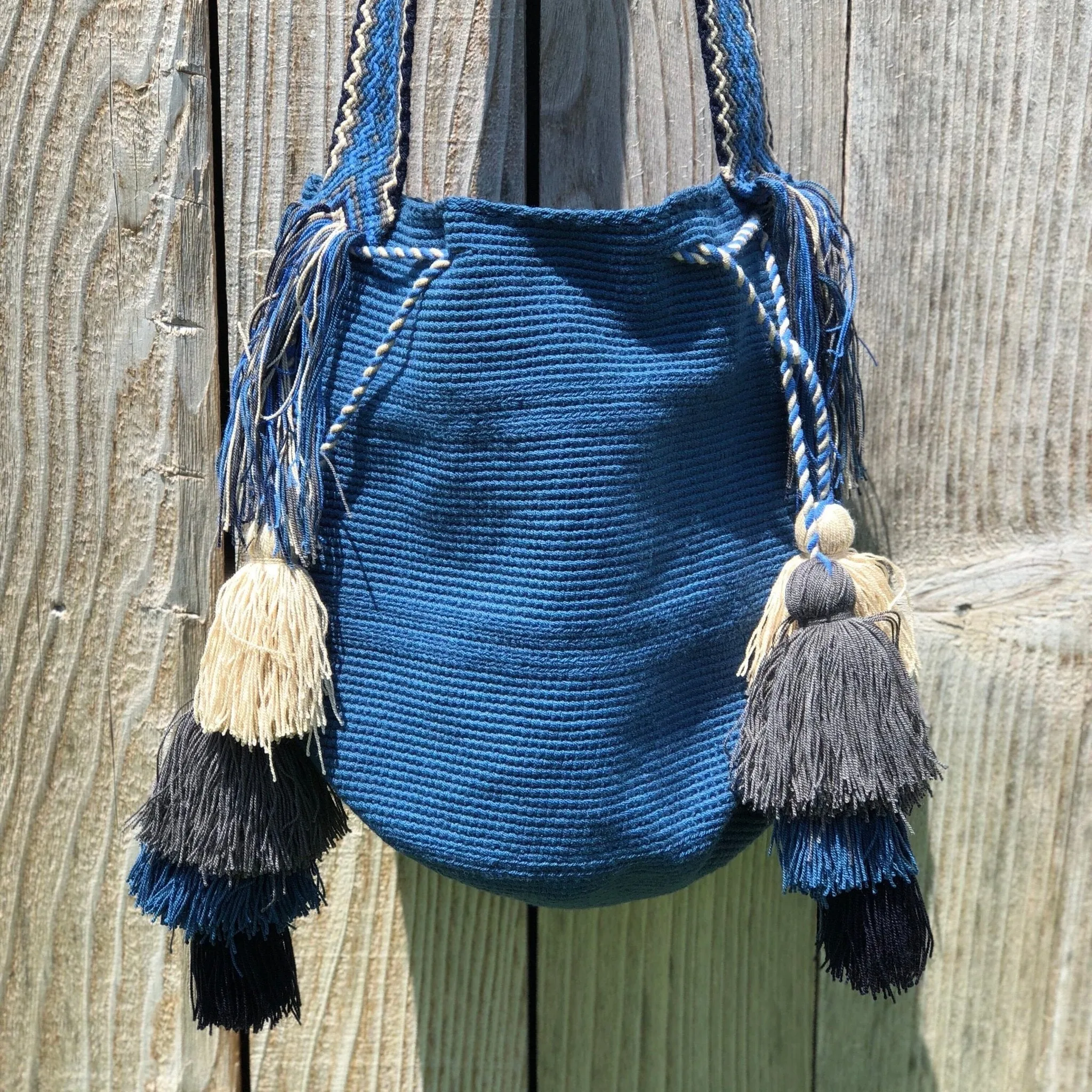 Bohemian Bags with Multi-Tassels and Macrame Strap