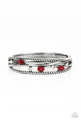 Bonus Bling Red Rhinestone Bracelet - Paparazzi Accessories