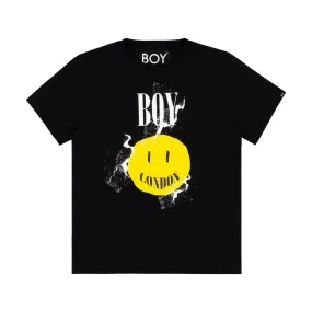 BOY KIDS TEXT GRAPHIC T-SHIRT - BLACK