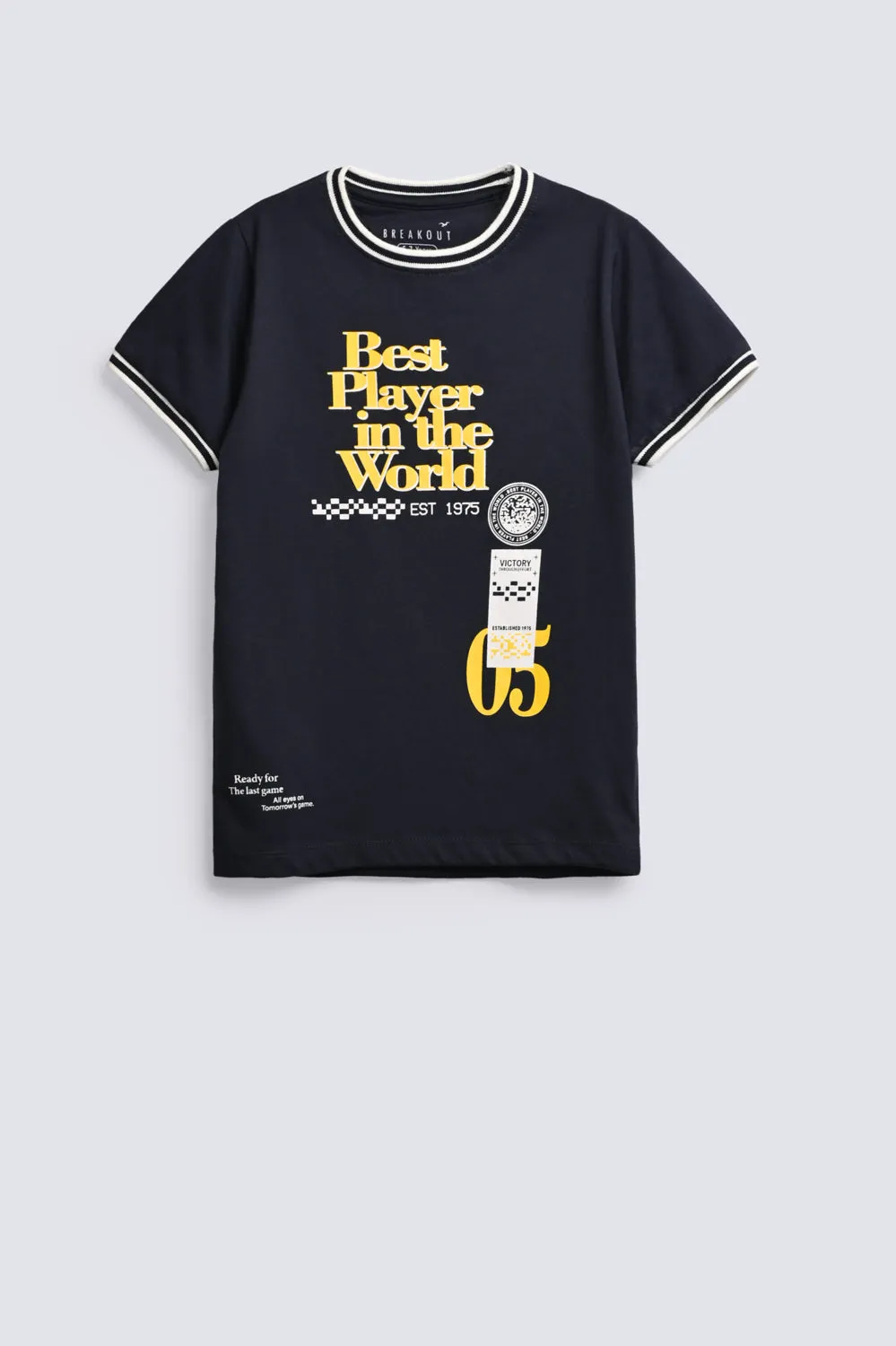 BOYS CONTRAST TRIMS TEE