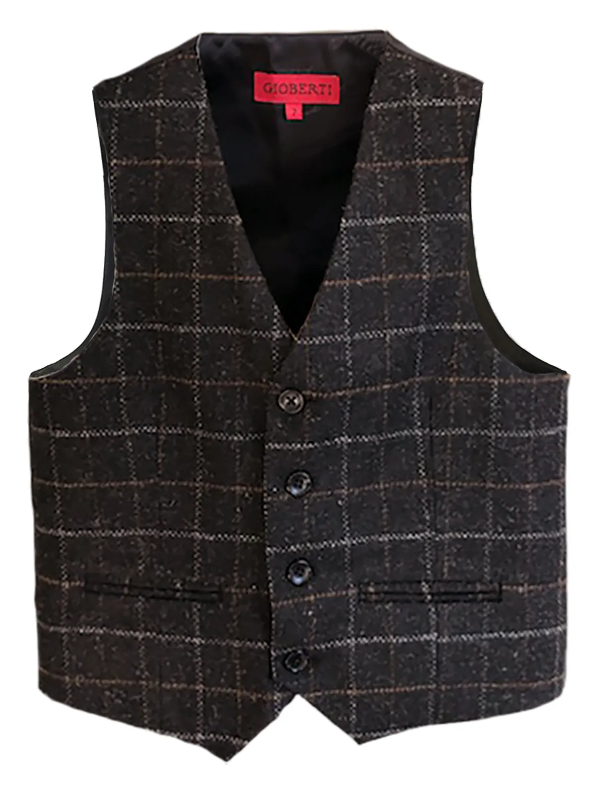 Boy's Tweed Graph Vest