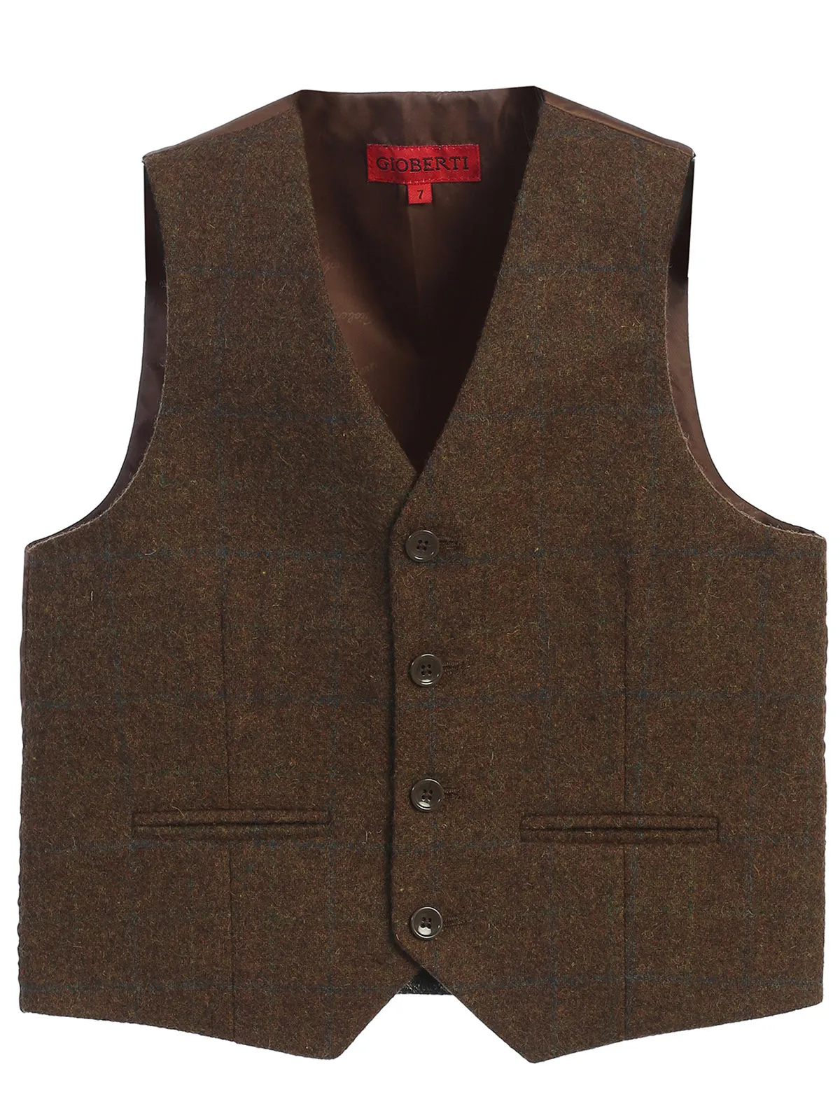 Boy's Tweed Graph Vest