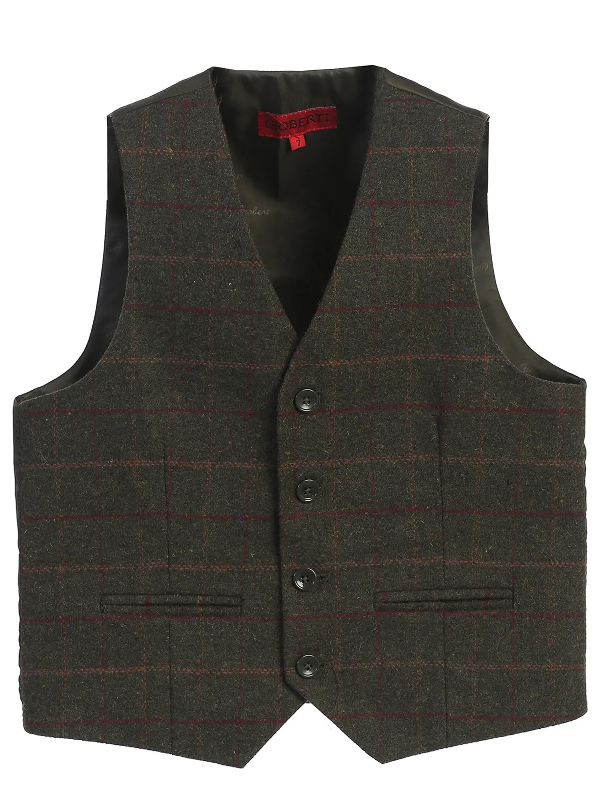 Boy's Tweed Graph Vest