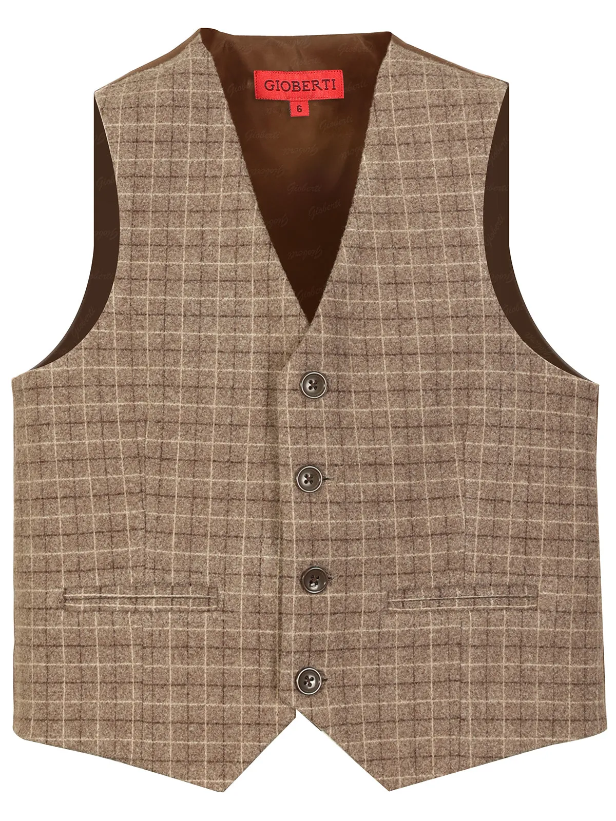 Boy's Tweed Graph Vest