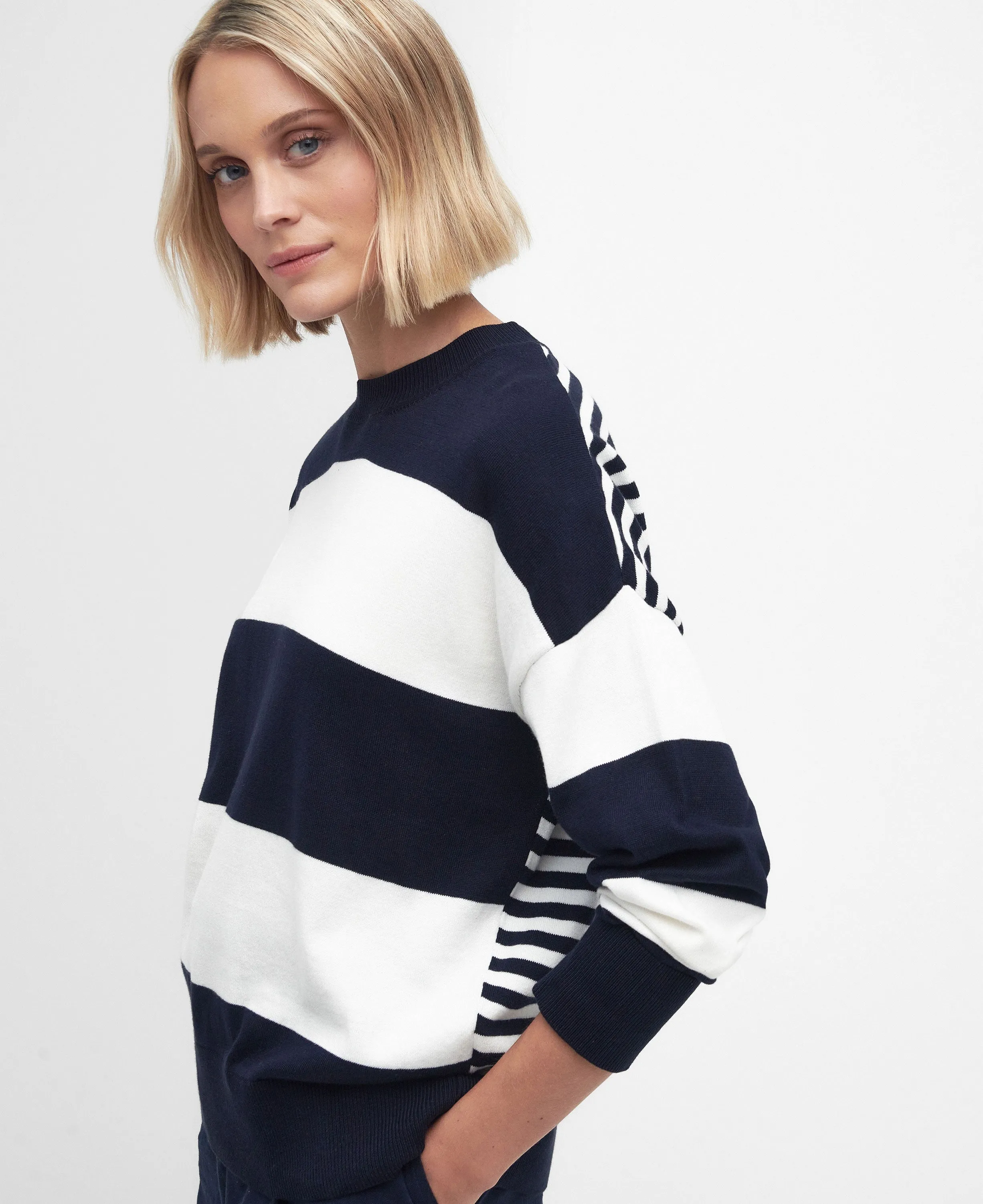 Bradley Stripe Knitted Jumper - Navy Stripe