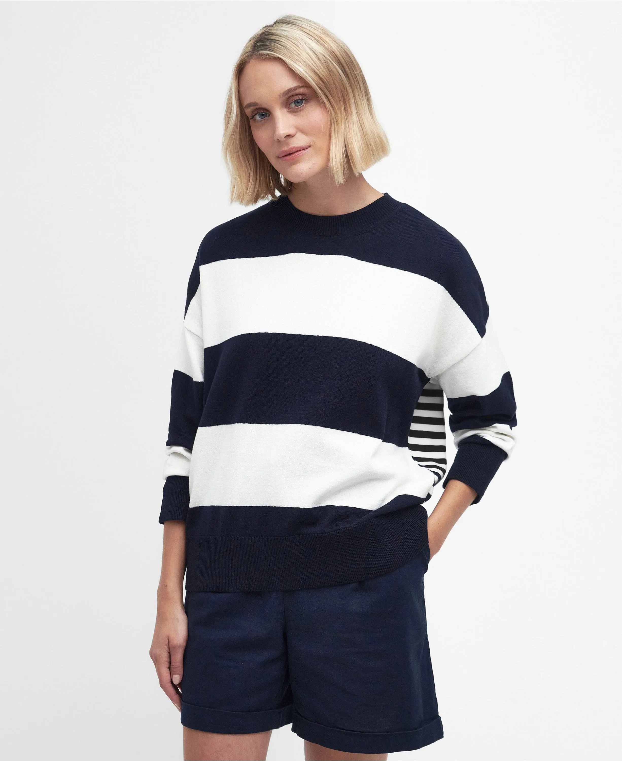 Bradley Stripe Knitted Jumper - Navy Stripe