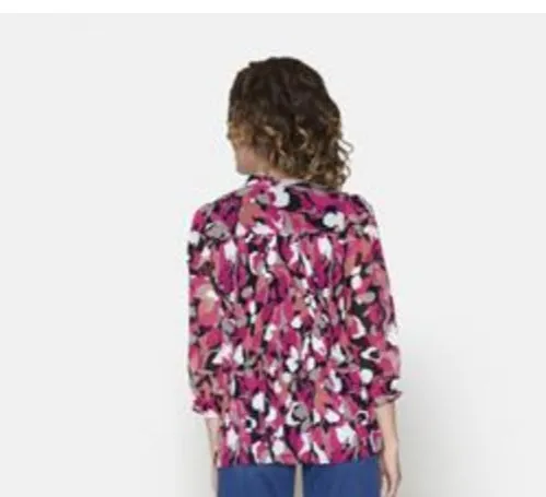 Brandtex pink floral print top