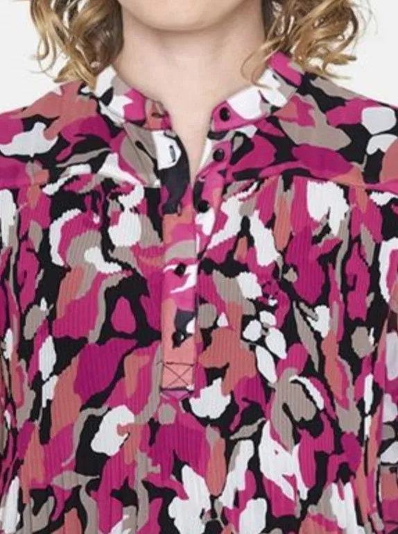 Brandtex pink floral print top