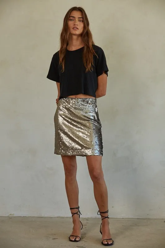 BRIANNA SEQUINS SKIRT