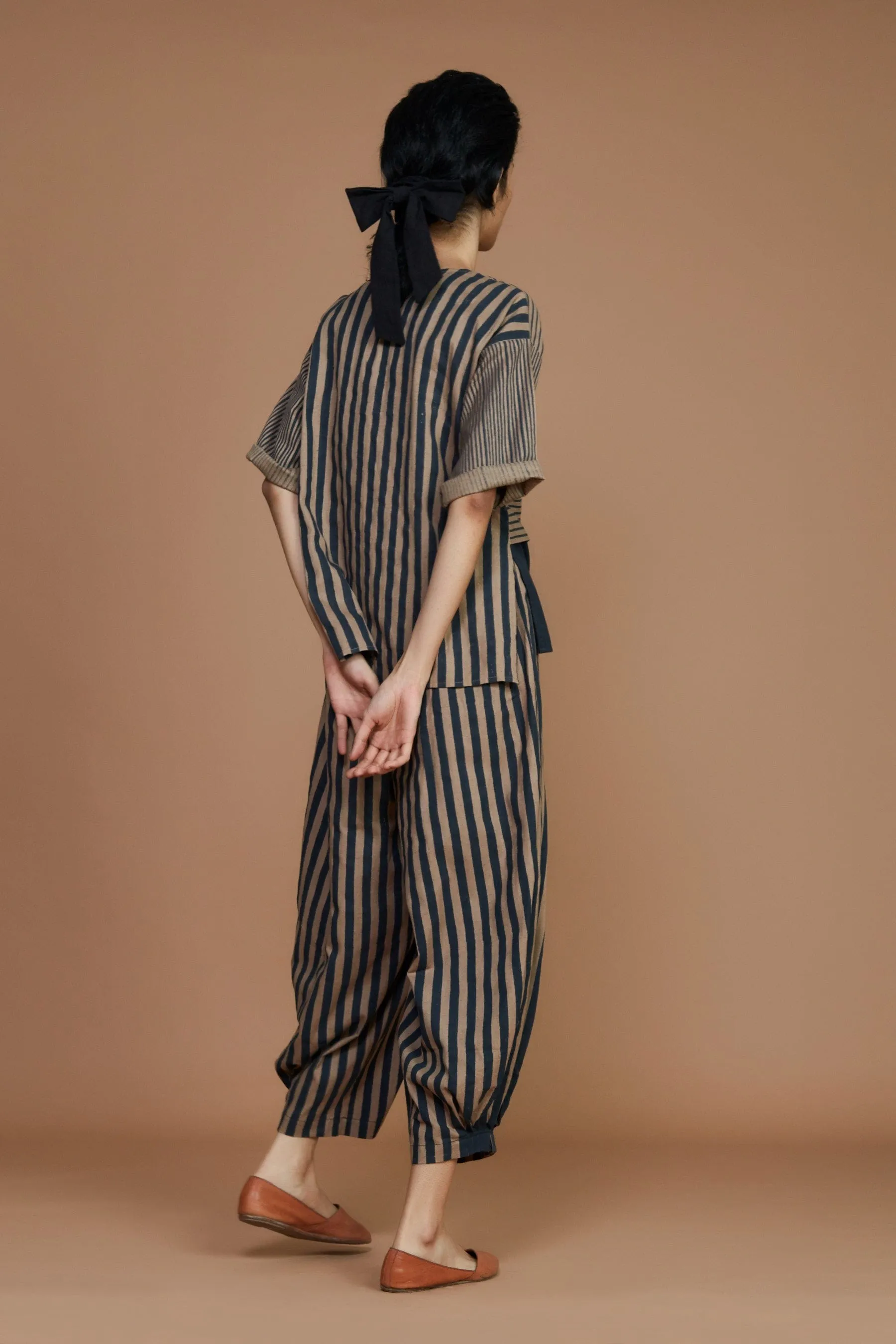 Brown with Charcoal Striped NHera Pants (Ready to Ship)