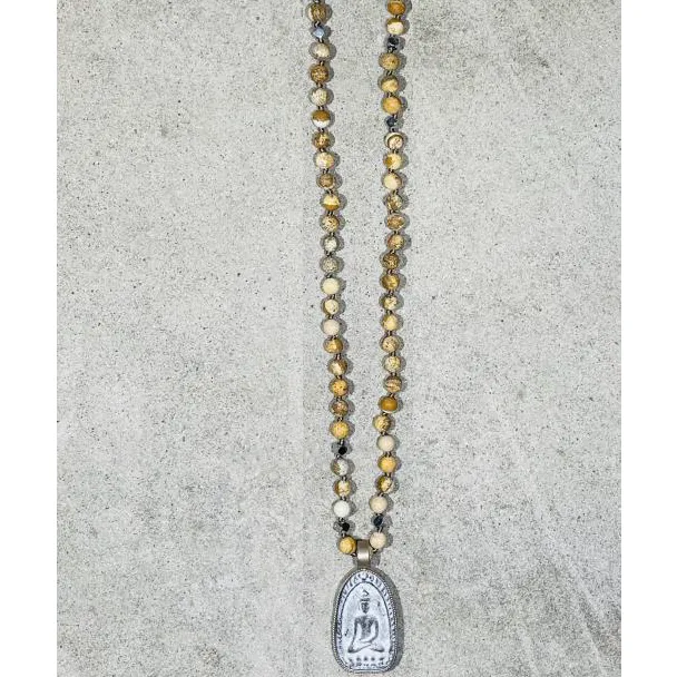 Buddha 26 Necklace in Picture Jasper