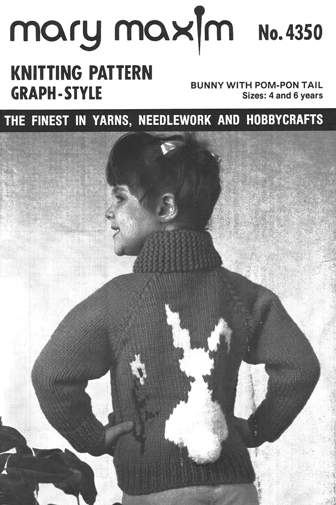 Bunny with Pom-Pon Tail Cardigan Pattern