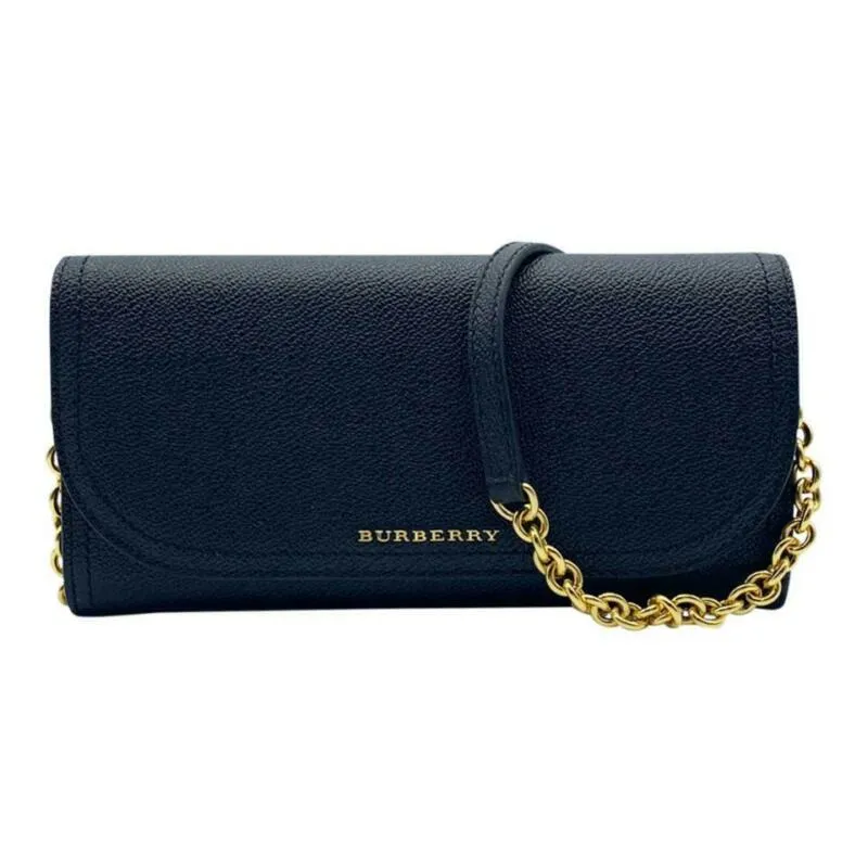 Burberry Henley Wallet-on-chain Black Leather Shoulder Bag