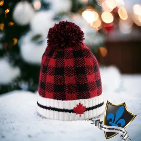 Canada Sport Warm Winter plaid Beanie.