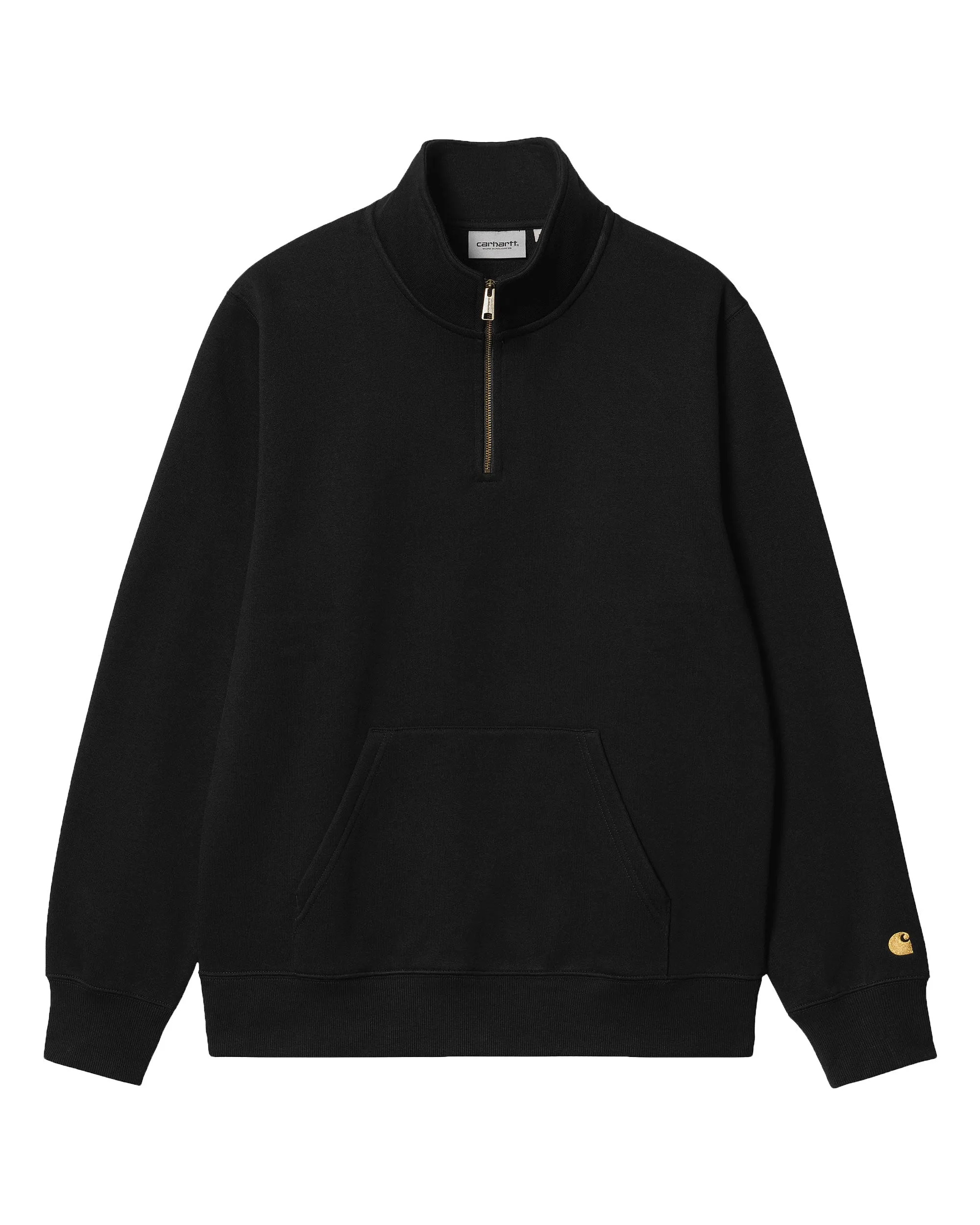 Carhartt Wip Chase Neck Zip Sweat Black Gold