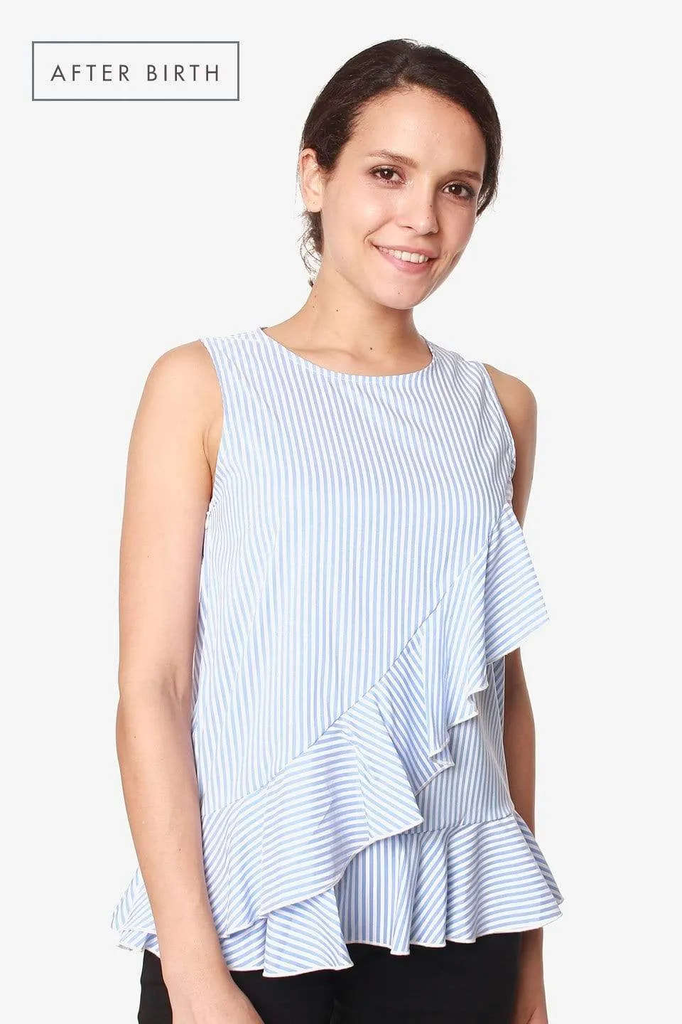 Carmeline Sleeveless Top Blue |  Spring Maternity