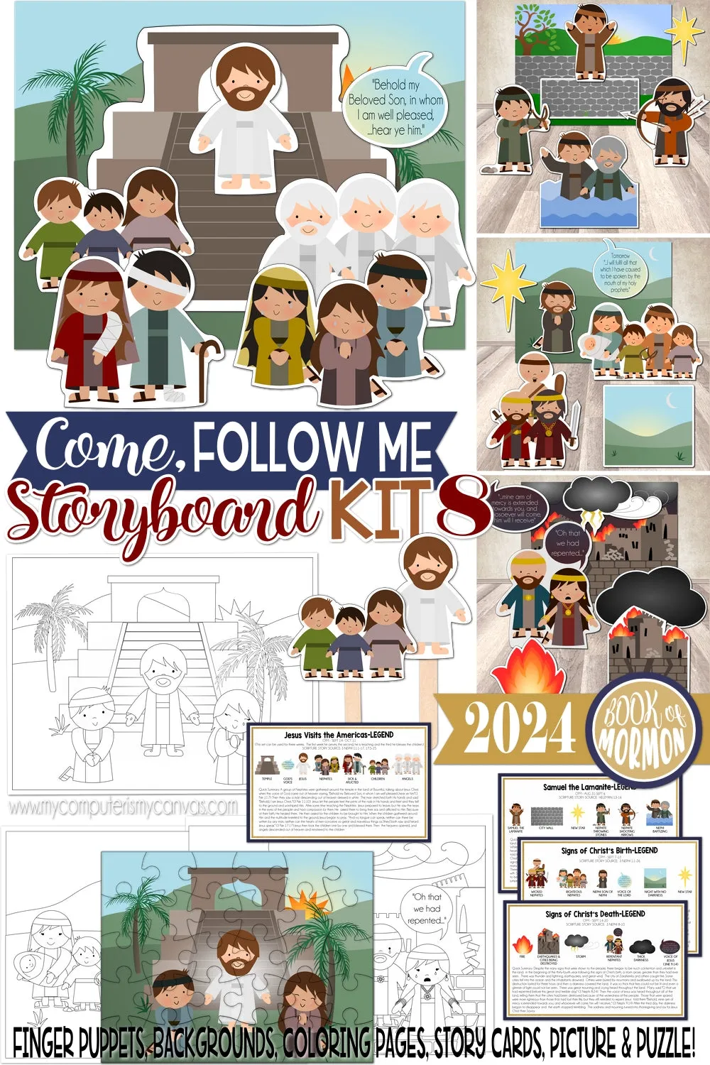 CFM BOOK of MORMON Story Board {KIT 8} Printable