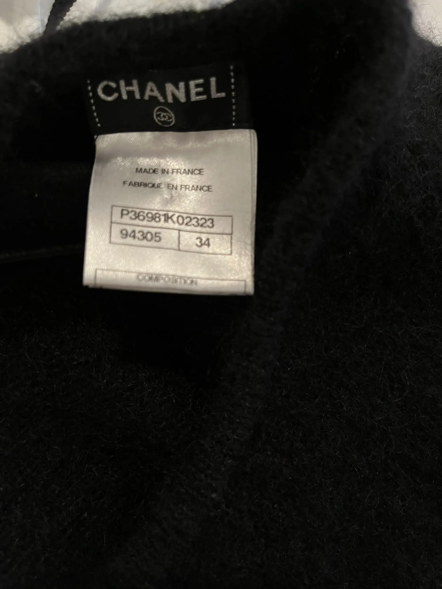 Chanel 09A 2009 Fall Runway Black Sweater Dress FR 34 US 4