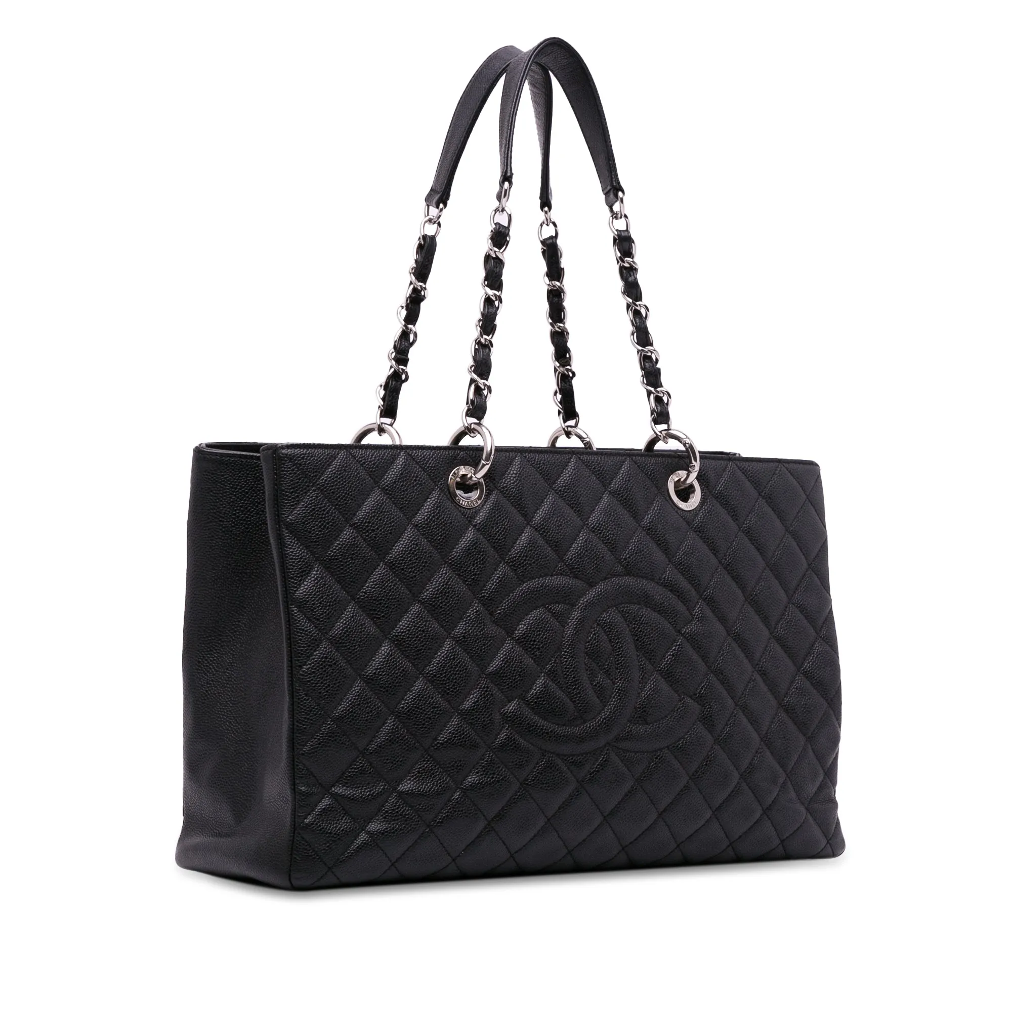 Chanel GST Black Caviar Silver