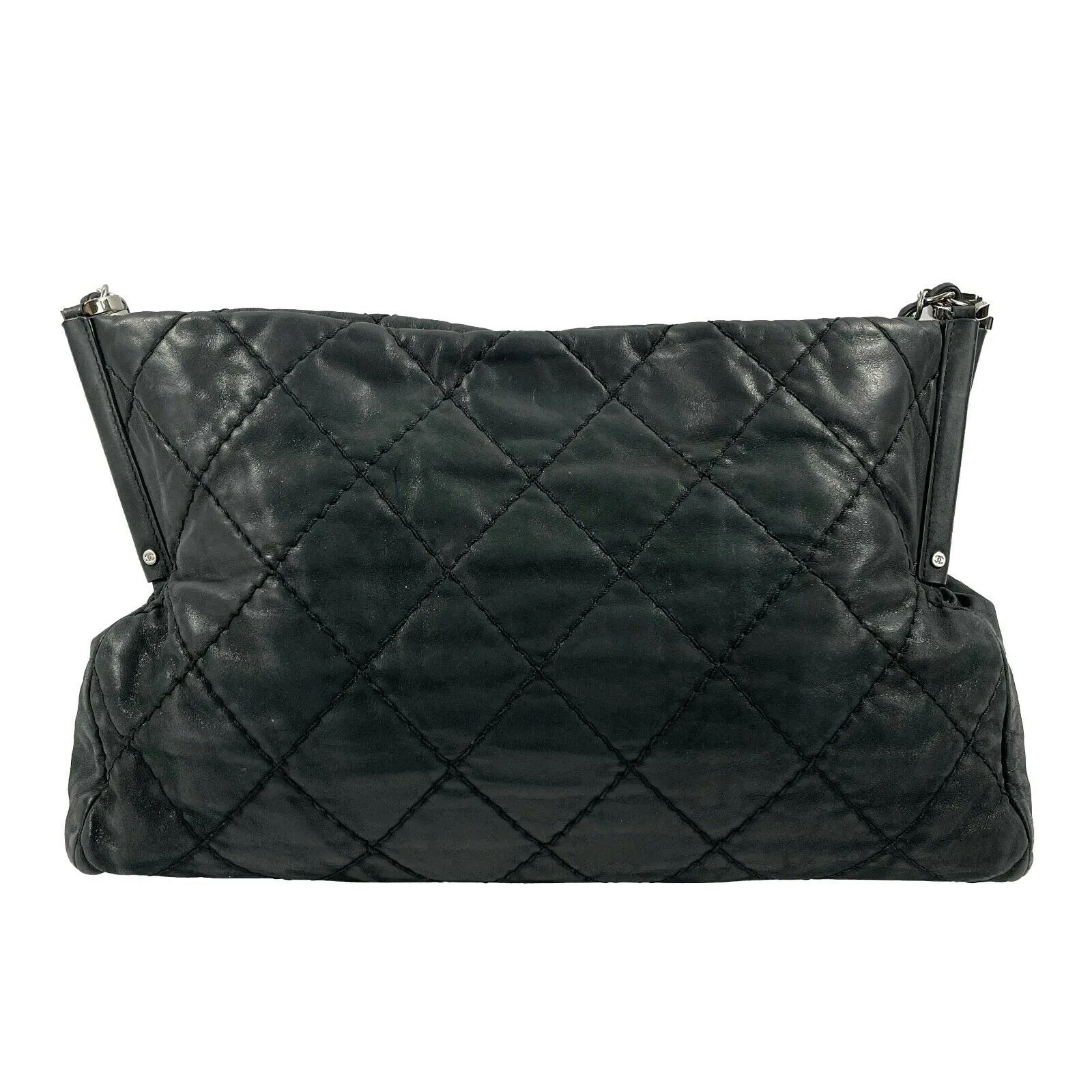 CHANEL - Sea Hit Black Iridescent CC Calfskin Medium Shoulder Bag