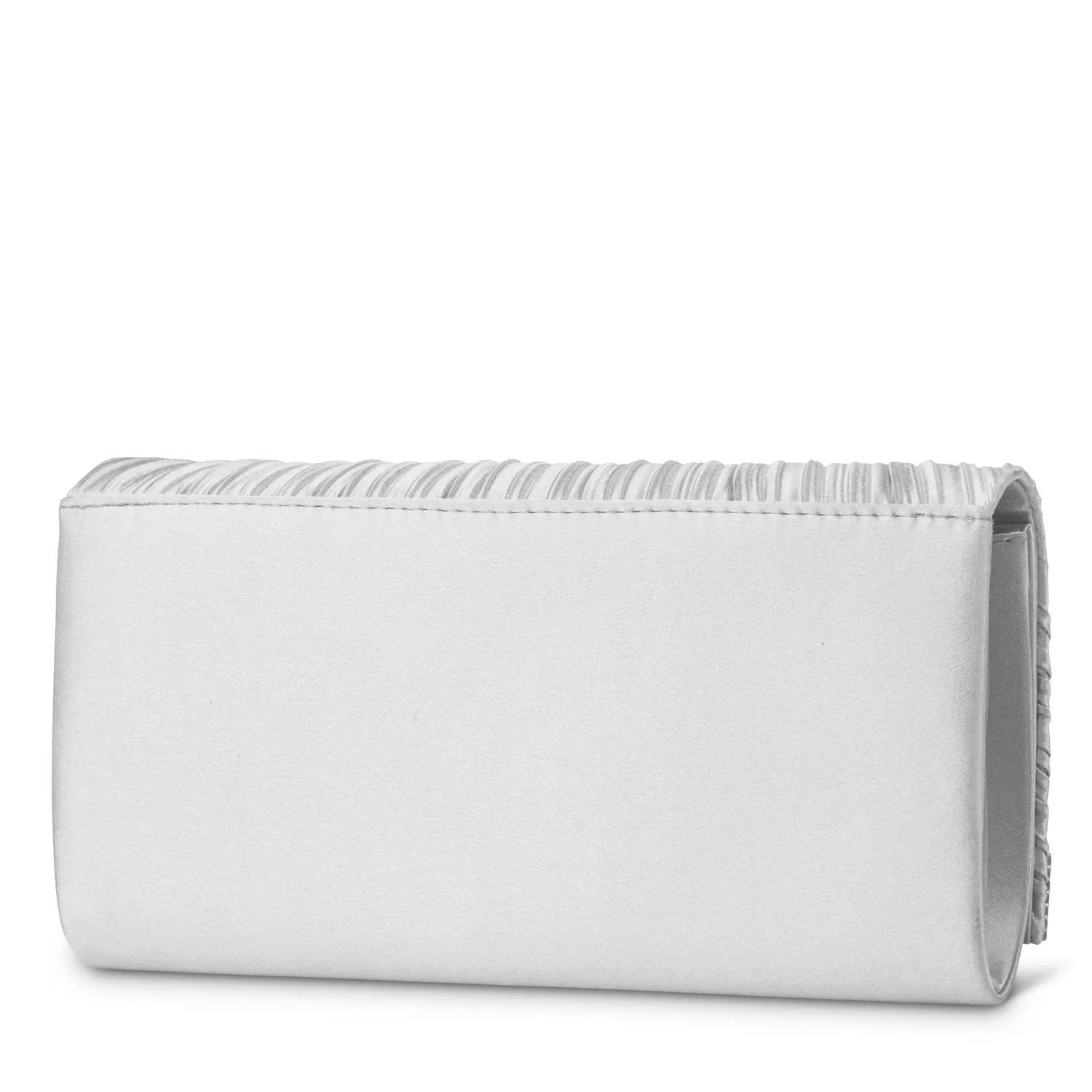 Chloe Pleated Satin Clutch