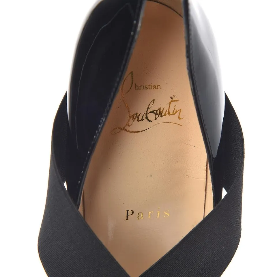 Christian Louboutin Black Patent Sharpstagram 100 Pumps EU 40