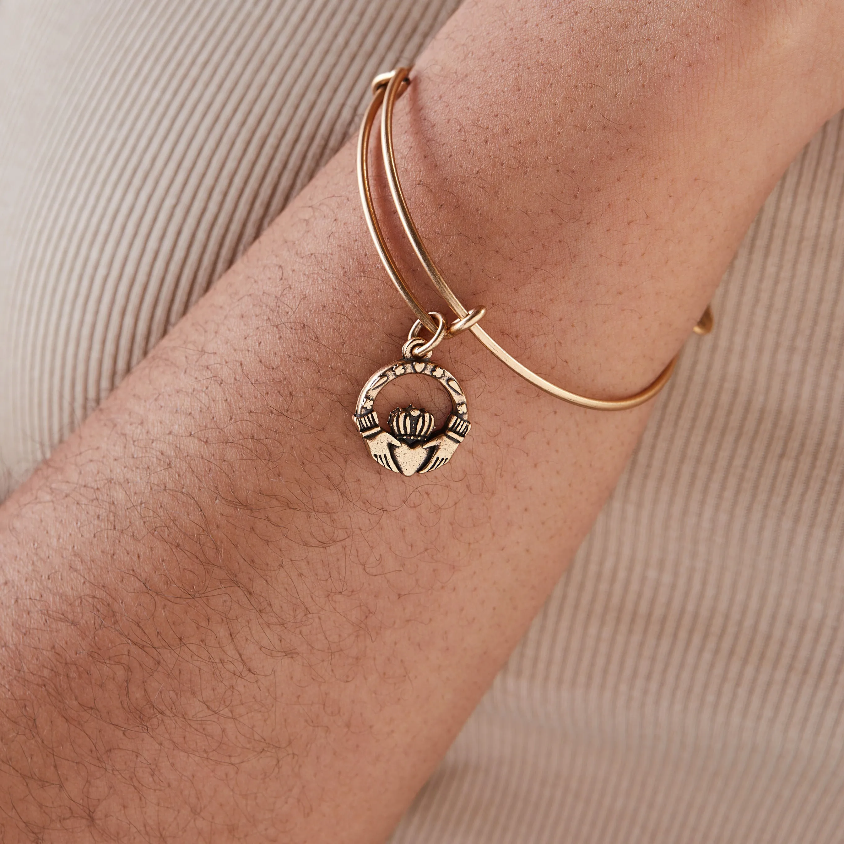 Claddagh Charm Bangle Bracelet