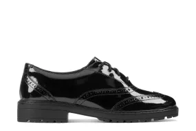 Clarks LoxhamBrogue Black Patent - Standard Width