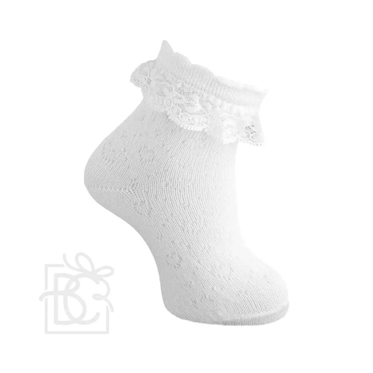 CO Socks w/ Lace - White