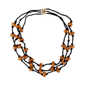 Collection Privée Rope and Bead Layered Necklace - '00s