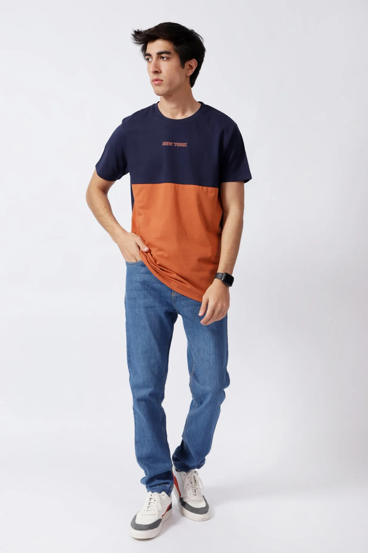 COLOR BLOCKING TEE