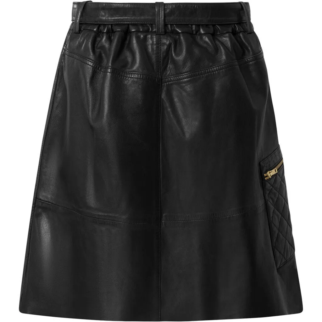 Cool leather skirt, a durable and soft quality / 50890 - Black (Nero)