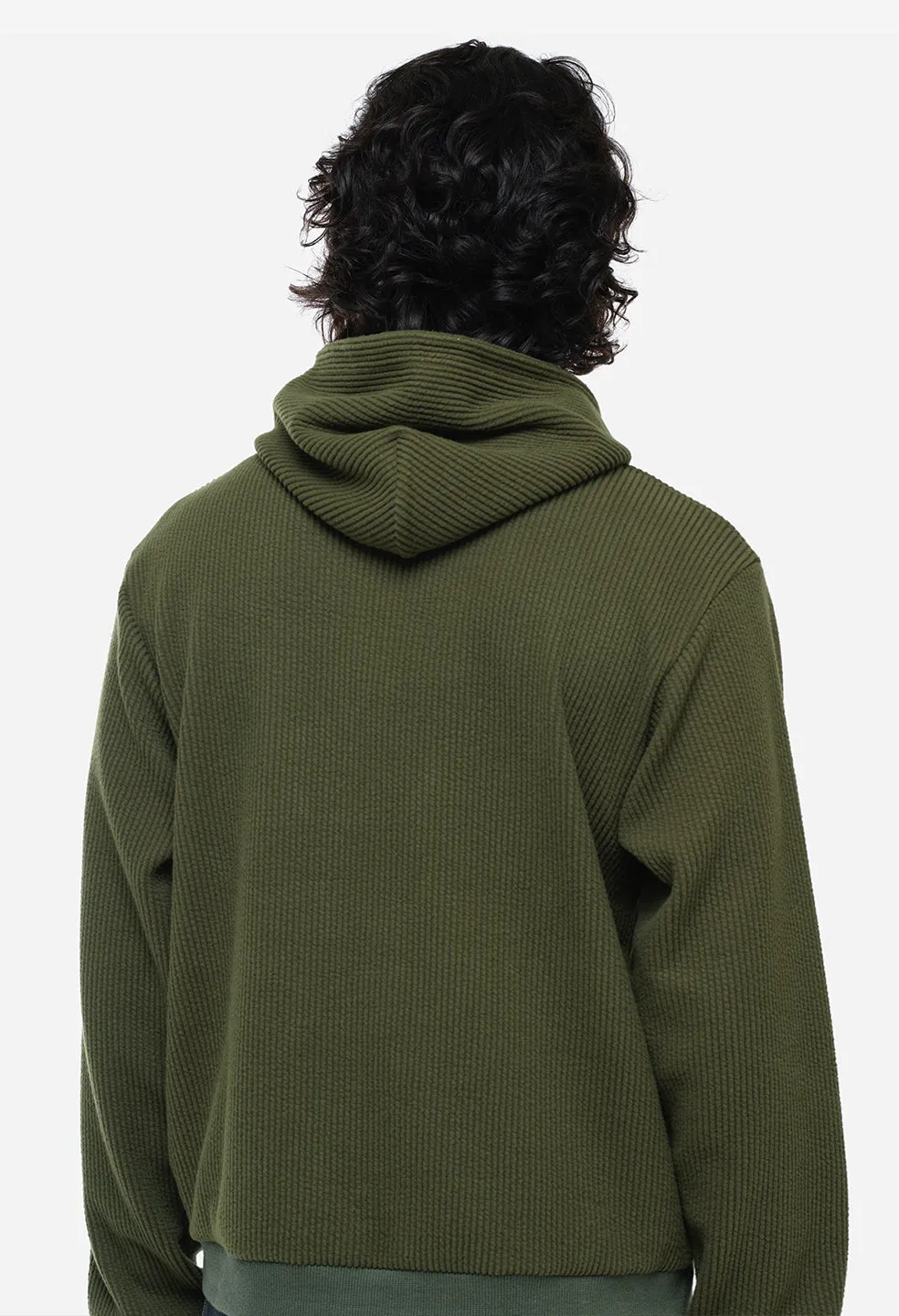 Corduroy Beach Hoodie / Olive