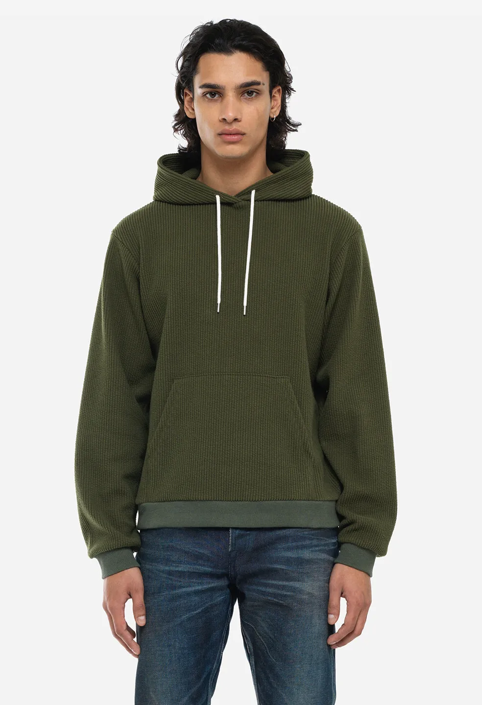 Corduroy Beach Hoodie / Olive