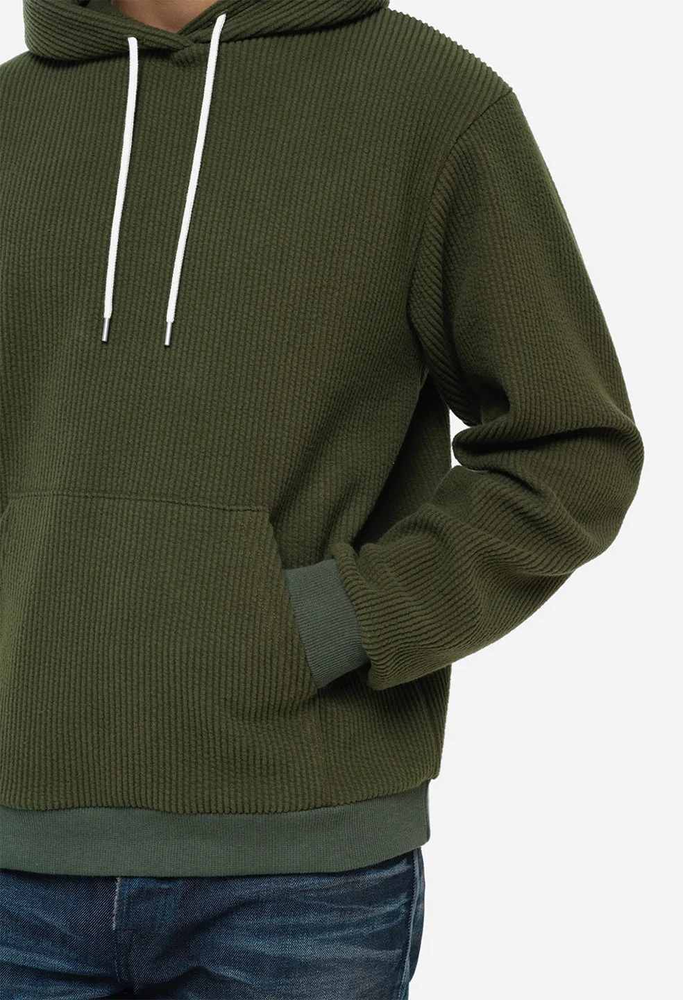 Corduroy Beach Hoodie / Olive