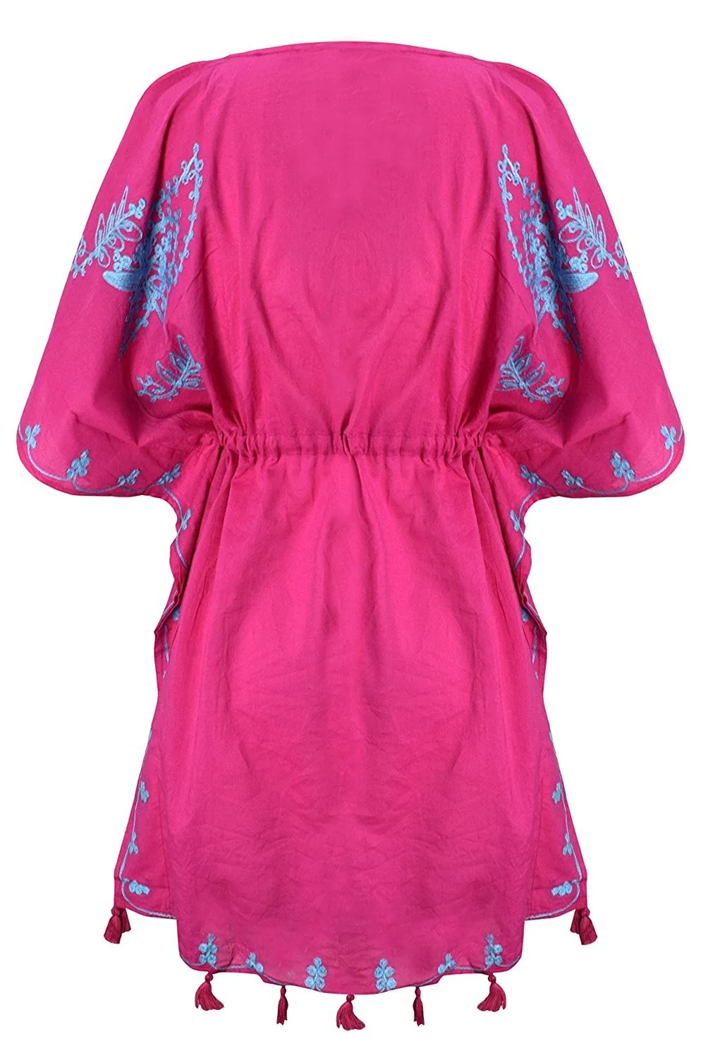 Cotton Cover-up Kaftan Beachwear Tunic - One Size fits Most