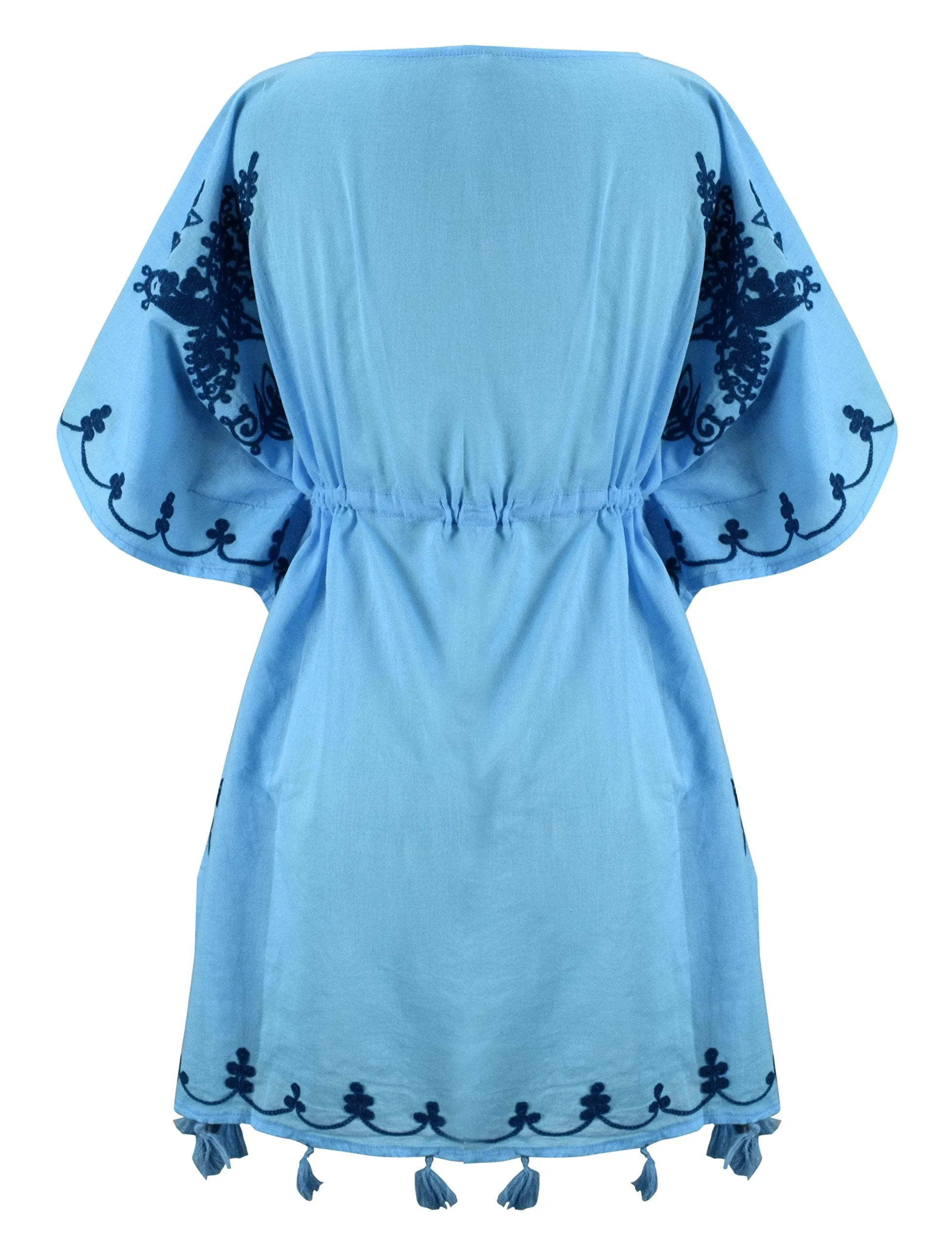 Cotton Cover-up Kaftan Beachwear Tunic - One Size fits Most