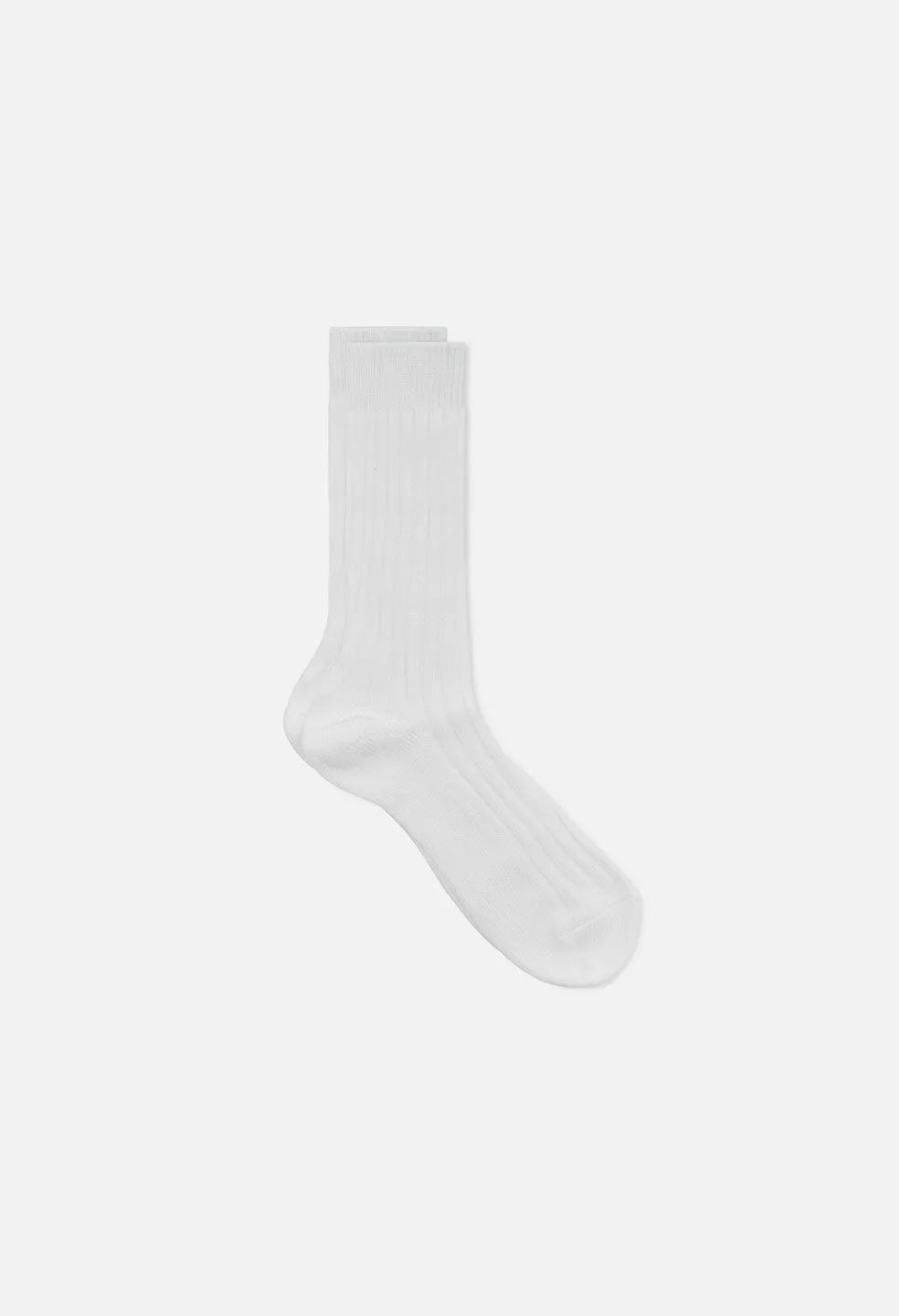 Cotton Crew Socks / White