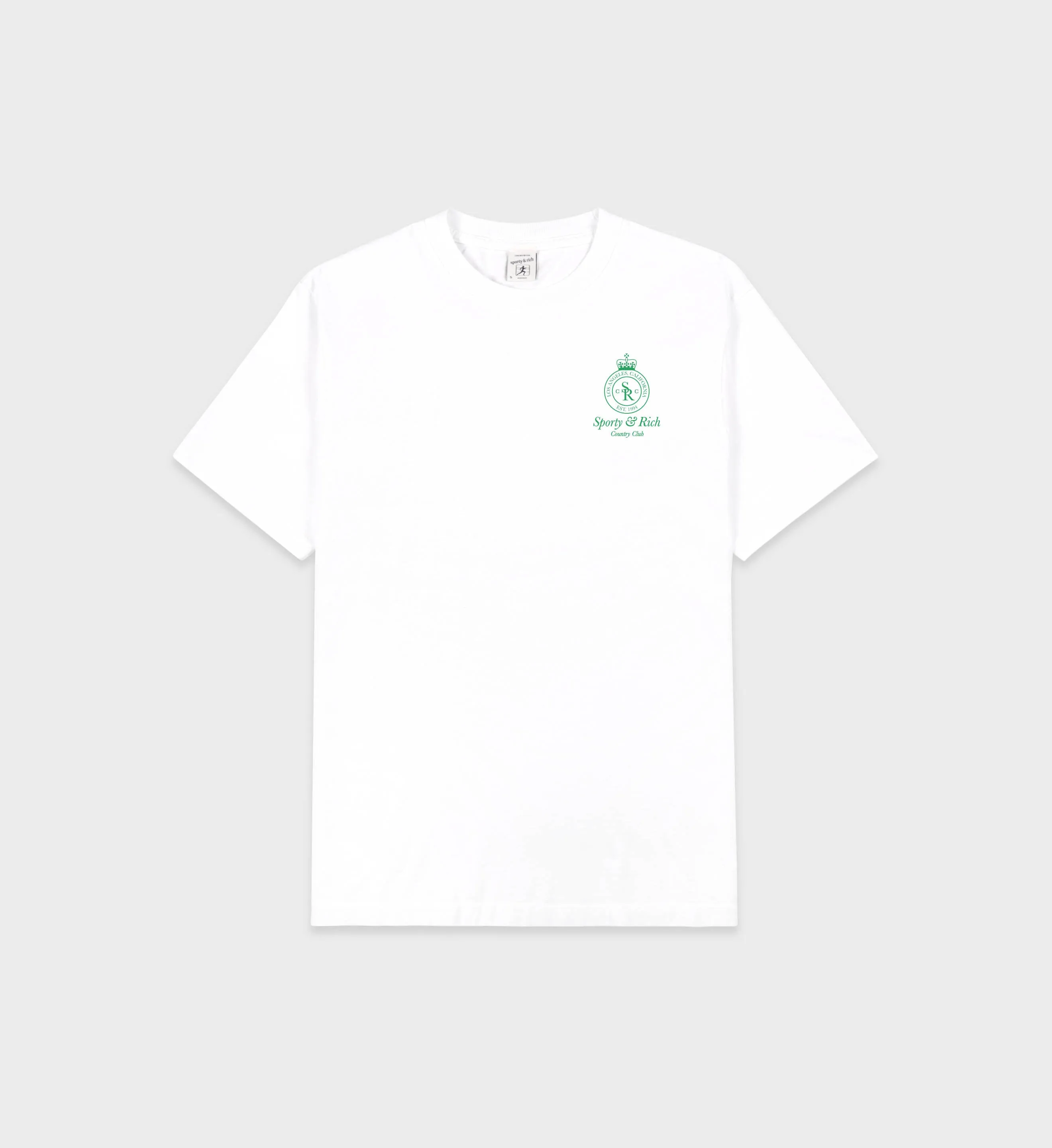 Crown Logo T-Shirt - White/Verde