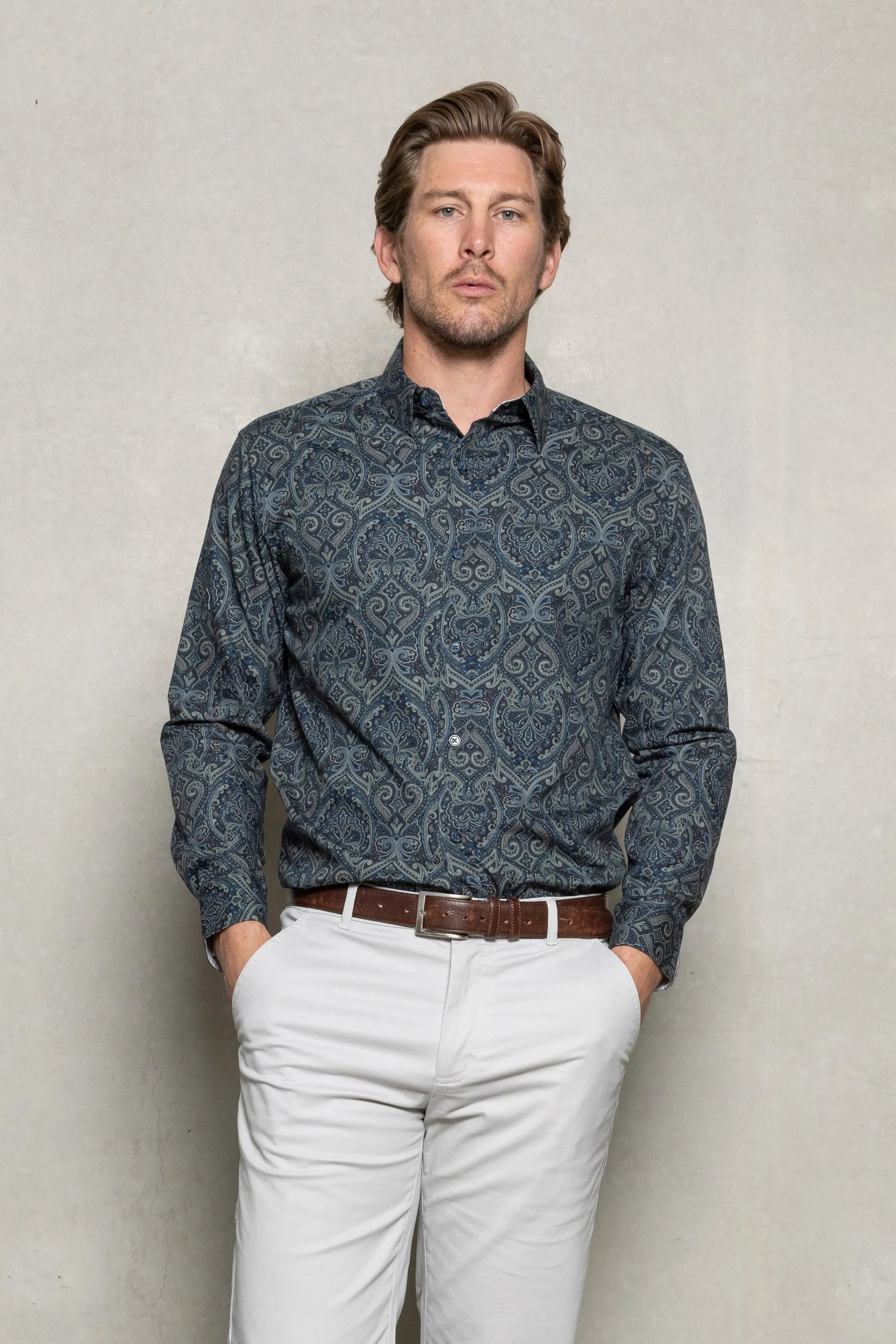 Cutler & Co - Blake Shirt - Thunderstorm Paisley