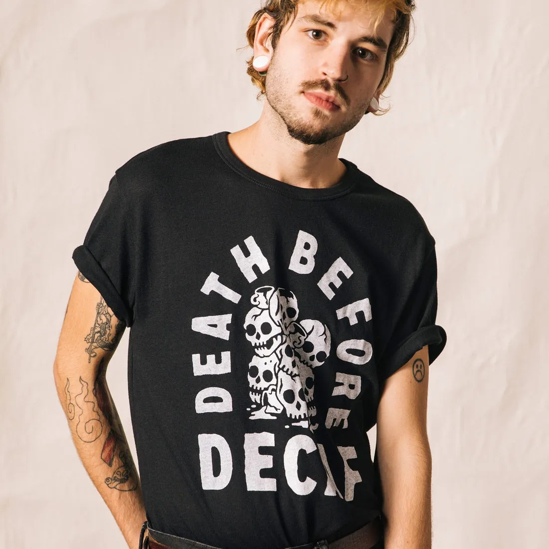 Death Before Decaf Unisex Graphic Tee