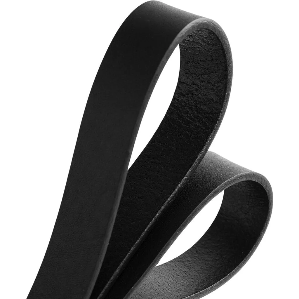 Elegant leather belt in a nice and soft quality / 15866 - Black (Nero)