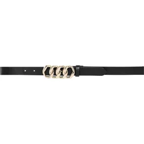 Elegant leather belt in a nice and soft quality / 15866 - Black (Nero)