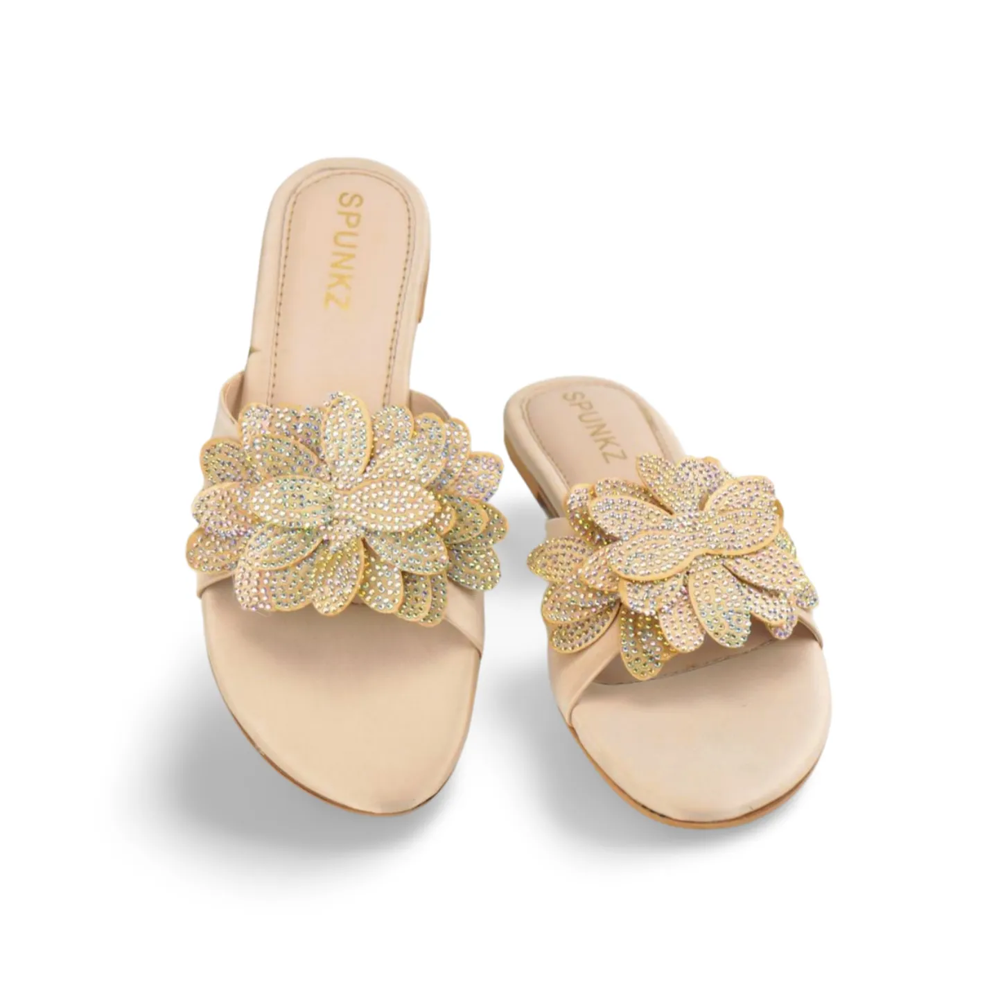 Elegant Women's Sandals with Embellished Flower Detail