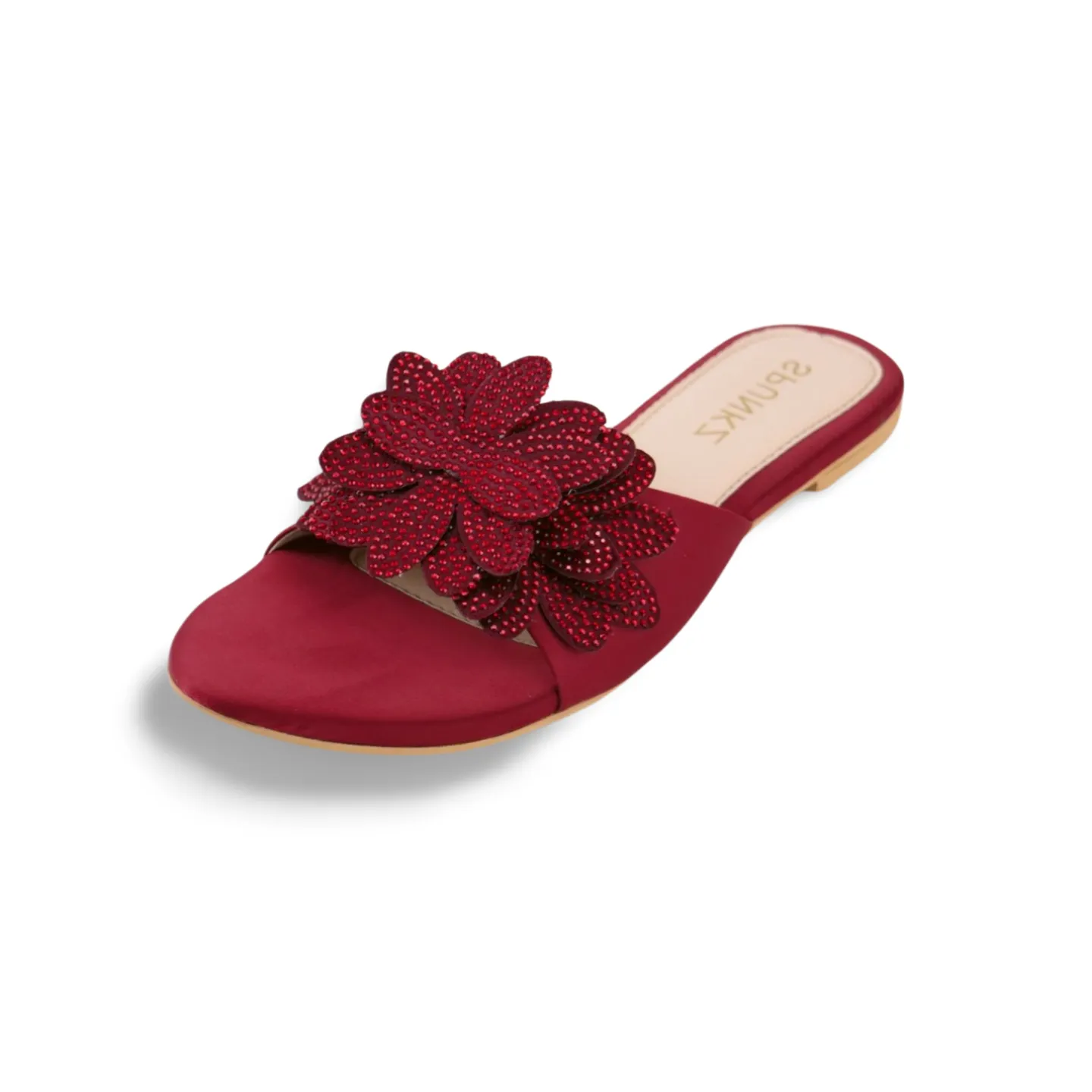 Elegant Women's Sandals with Embellished Flower Detail