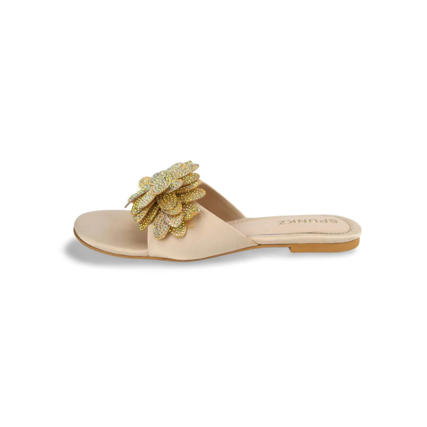 Elegant Women's Sandals with Embellished Flower Detail