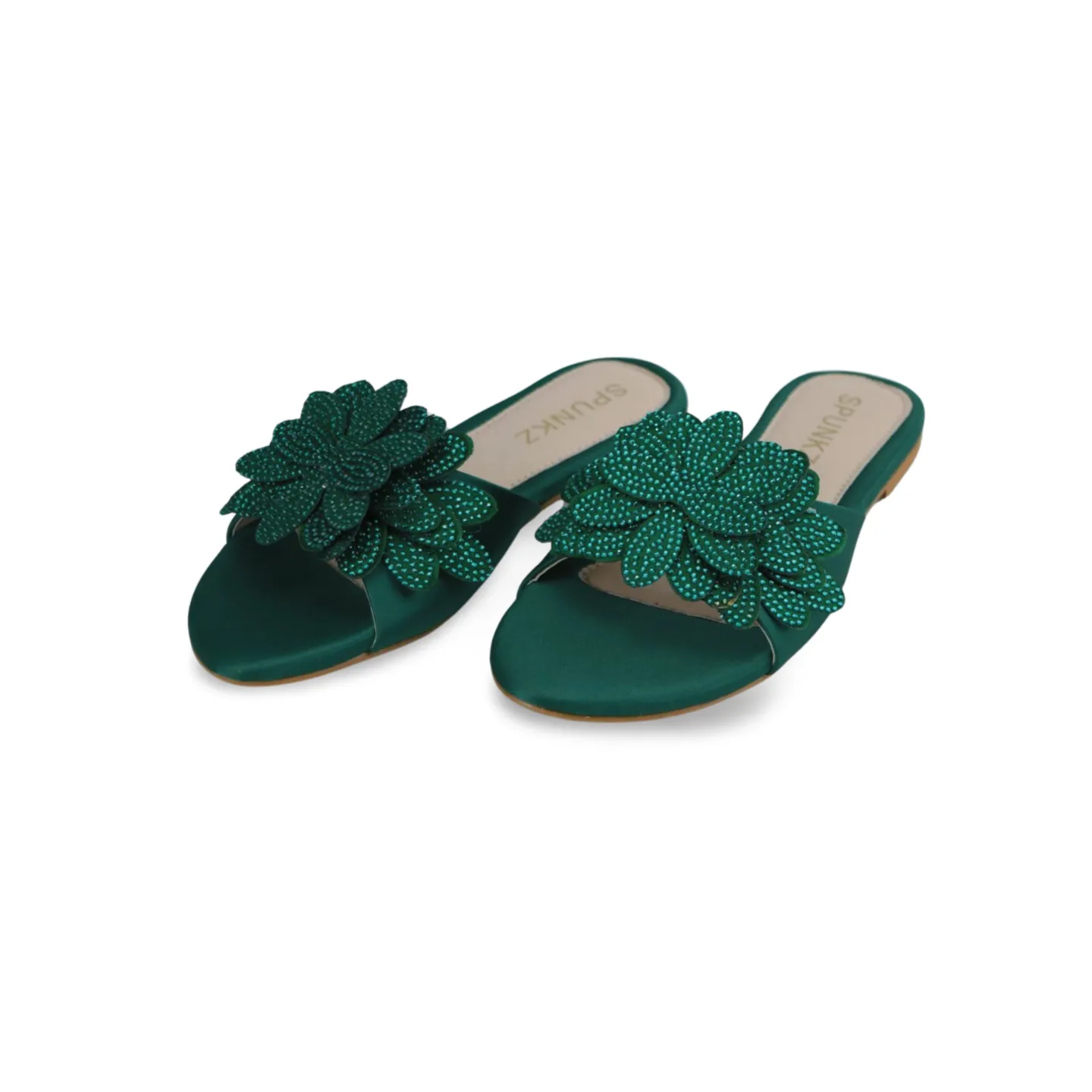 Elegant Women's Sandals with Embellished Flower Detail