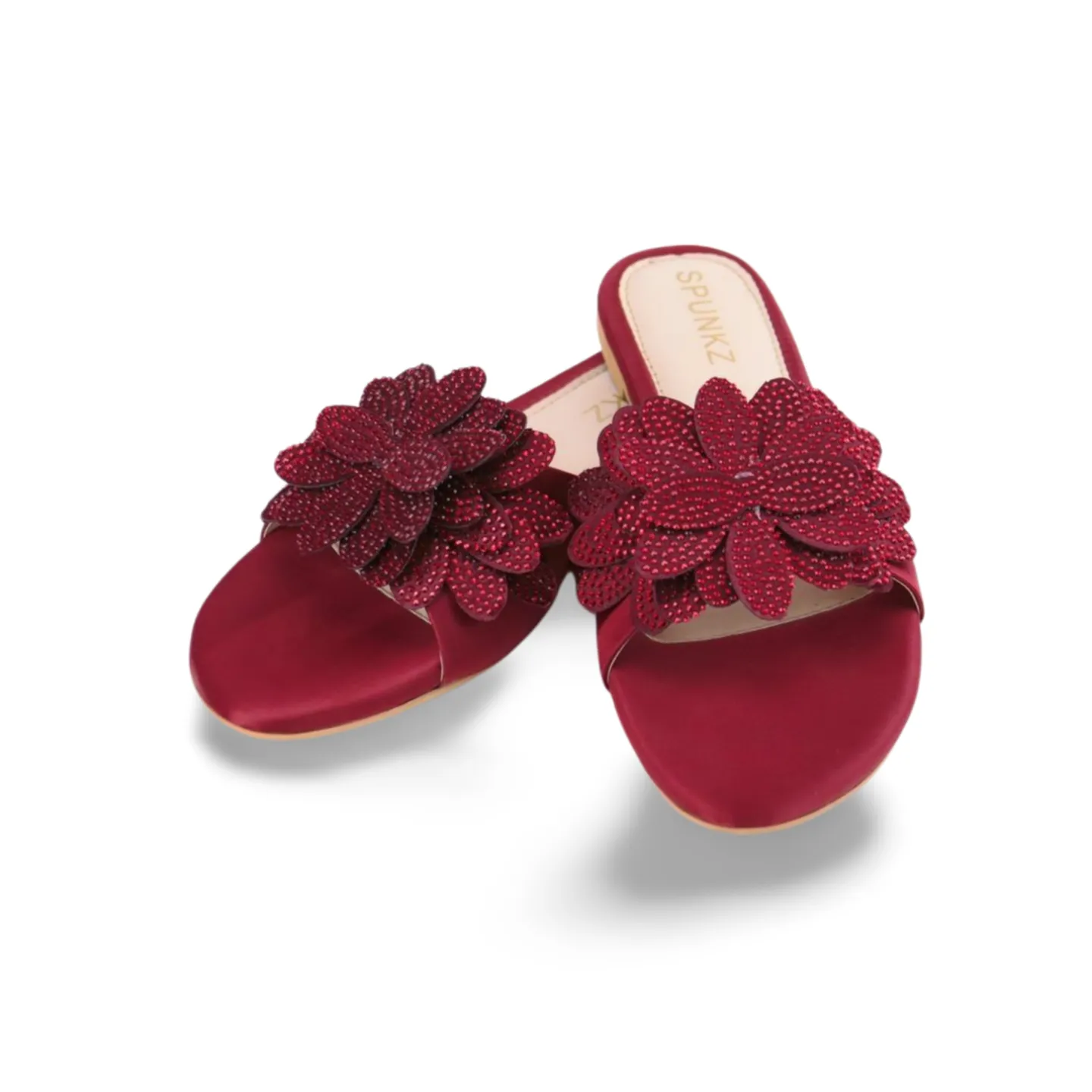 Elegant Women's Sandals with Embellished Flower Detail