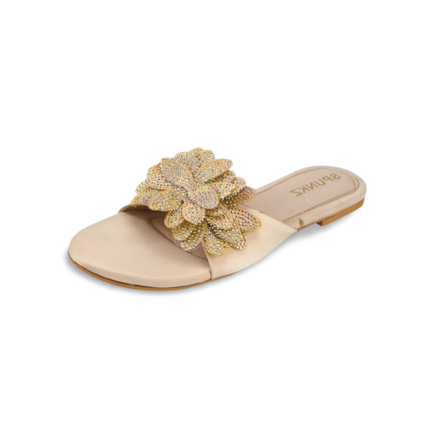 Elegant Women's Sandals with Embellished Flower Detail