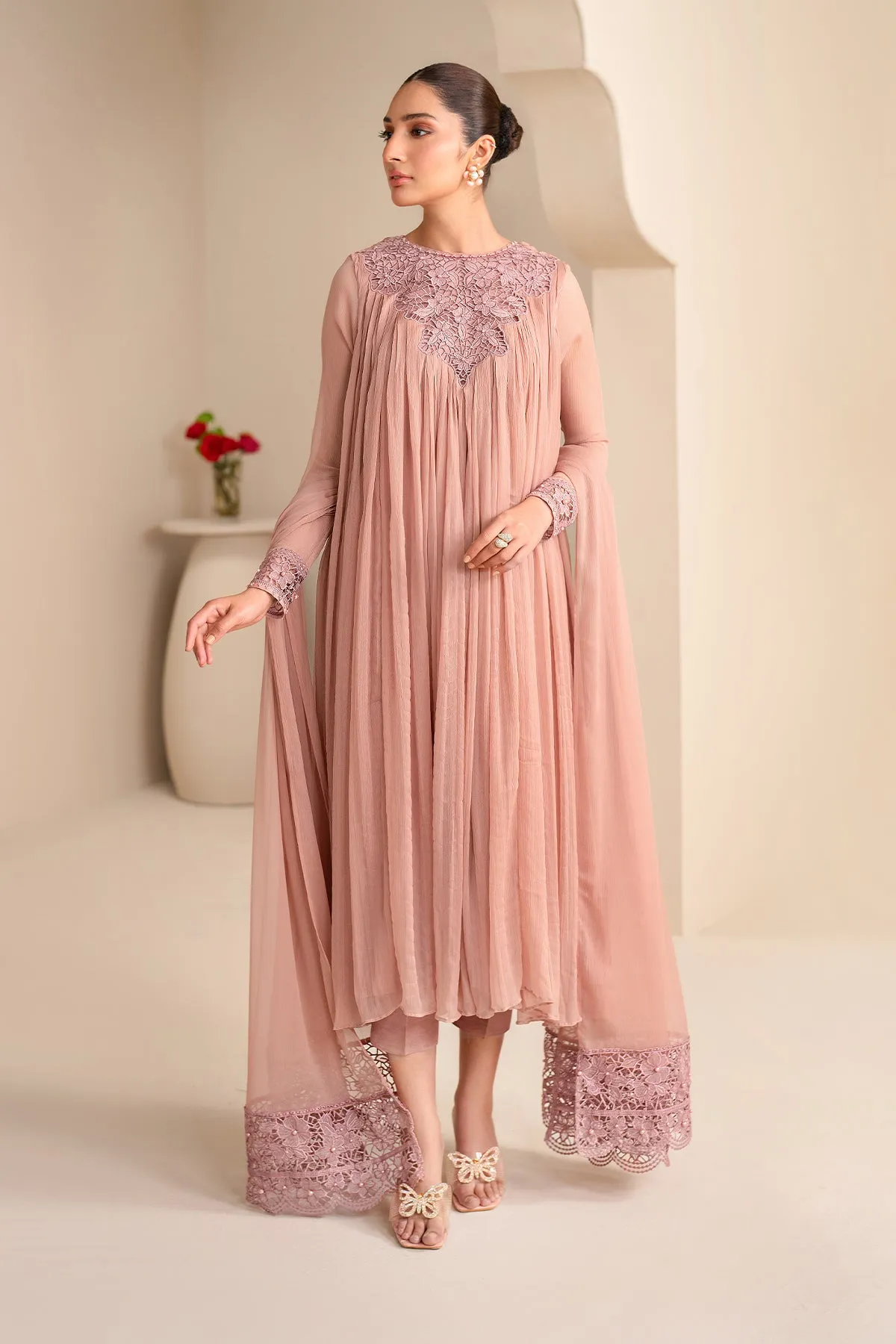 EMBROIDERED CHIFFON PR-923